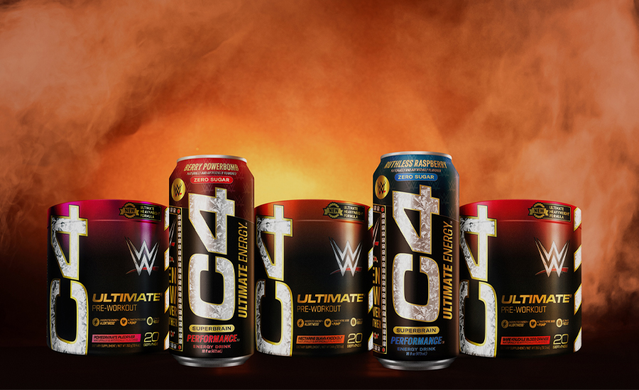 WWE co-branded C4 Ultimate Energy drinks