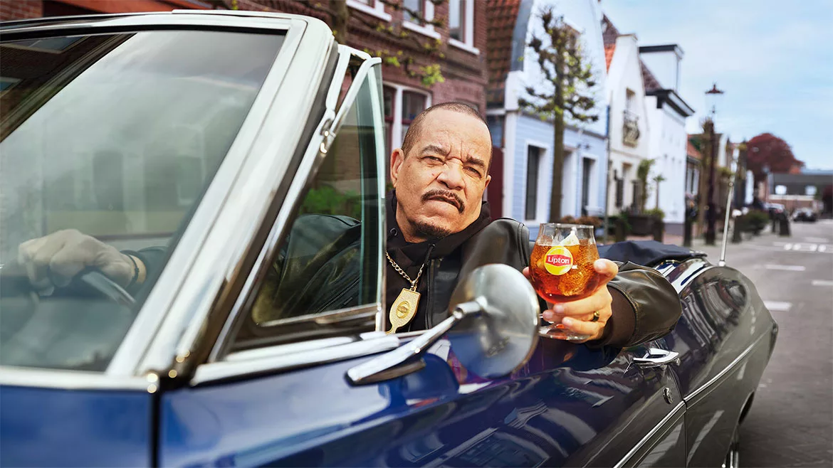 rapper and actor Ice-T in a Lipton Ice Tea campaign