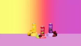 The image shows a can of Clear Protein Soda.