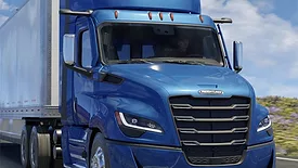 a Freightliner Cascadia heavy-duty semi-trailer truck