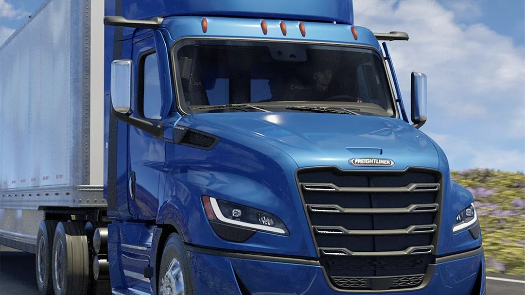 a Freightliner Cascadia heavy-duty semi-trailer truck