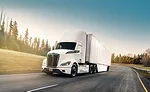 a Kenworth T680E battery-electric truck