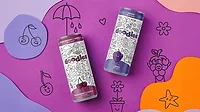 Oodles of Doodles Grape fizzy water can