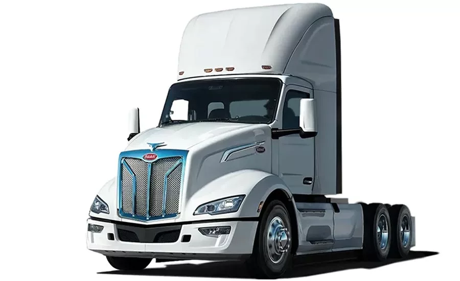 a Peterbilt Model 579EV electric truck