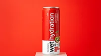 a can of Wet Hydration Protein Water in the Kiwi Strawberry flavor. a can of Wet Hydration Protein Water in the Kiwi Strawberry flavor.