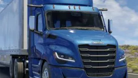 a Freightliner Cascadia heavy-duty semi-trailer truck