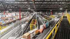 a modern industrial distribution center or fulfillment center a modern industrial distribution center or fulfillment center