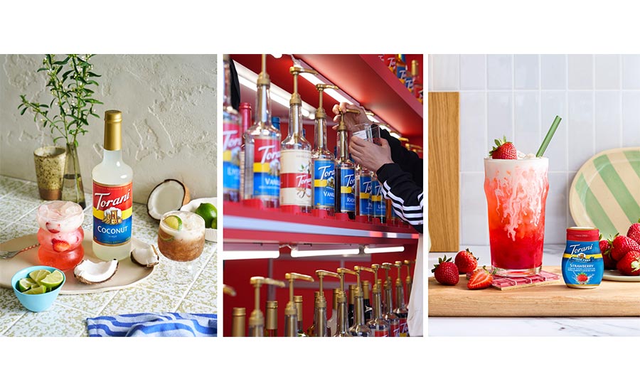 torani flavored syrups and sauces used to make customizable "dirty sodas"
