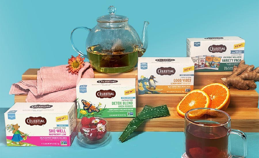 This Celestial Seasonings tea set features their "Everyday Wellness" variety pack, including "She-Well," "Detox Blend," and "Good Vibes" varieties