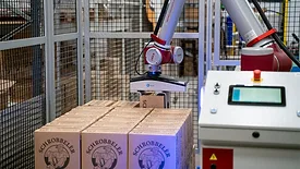 a MoveComponents® palletizing system utilizing a JAKA collaborative robot arm