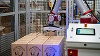 a MoveComponents® palletizing system utilizing a JAKA collaborative robot arm