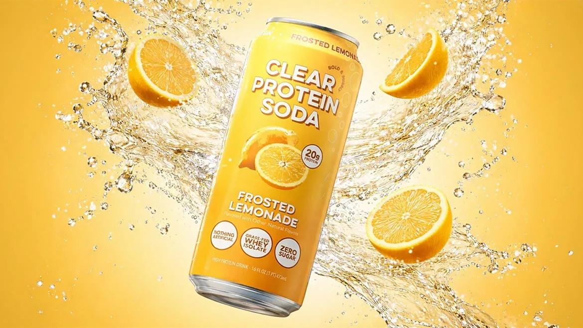 Clean Simple Eats Frosted Lemonade Clear Protein Soda