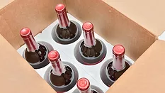 wine shipping box featuring specialized inserts to keep bottles secure during transport