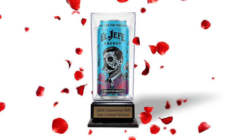 El Jefe Energy – Sinister Razz was named champion of the seventh annual Colored by INX Can Design Contest