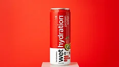 Wet Hydration Kiwi Strawberry Protein Water in a 12-ounce can