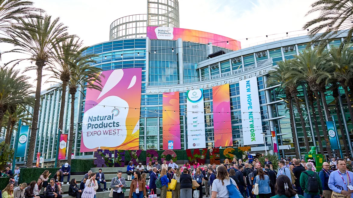 This image shows the 45th annual Natural Products Expo West