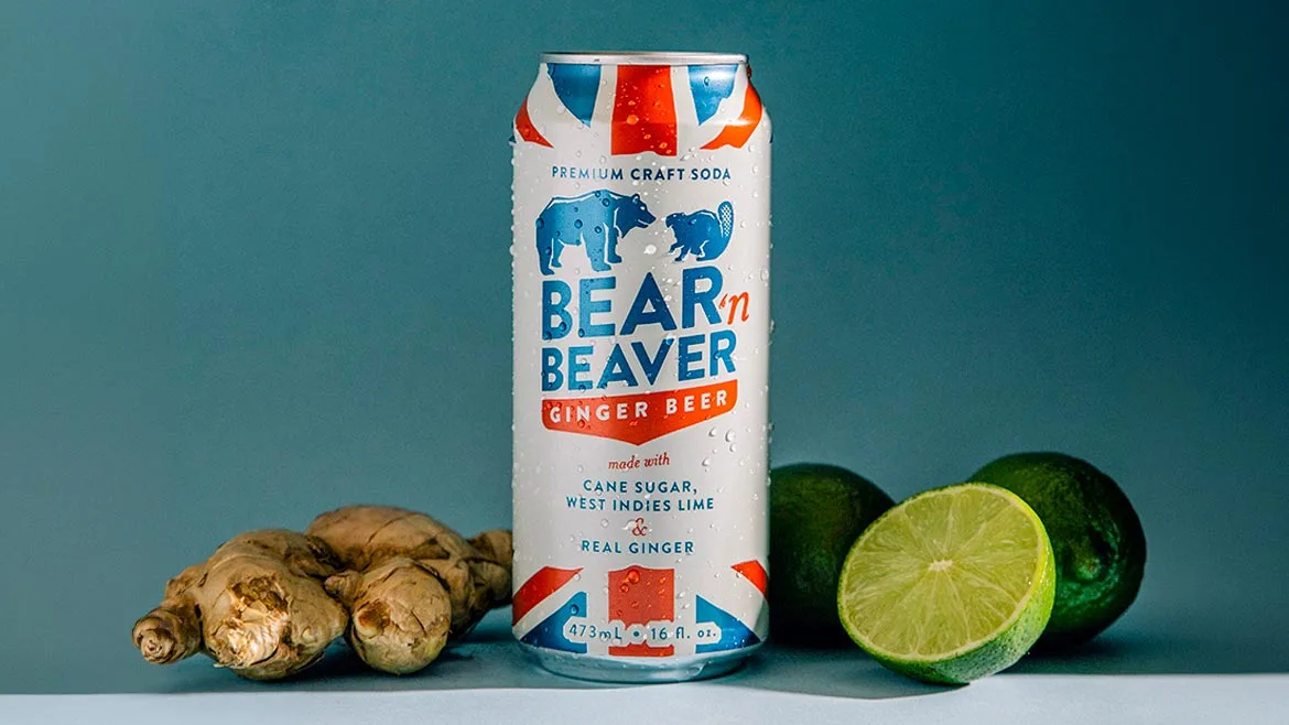 Bear 'n Beaver Ginger Beer is a Canadian premium craft soda