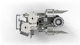 an industrial packaging or wrapping machine mechanism