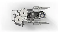 an industrial packaging or wrapping machine mechanism