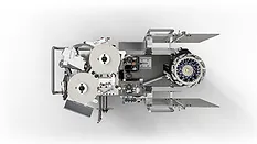 an industrial packaging or wrapping machine mechanism