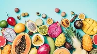 a vibrant assortment of tropical fruits